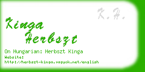 kinga herbszt business card